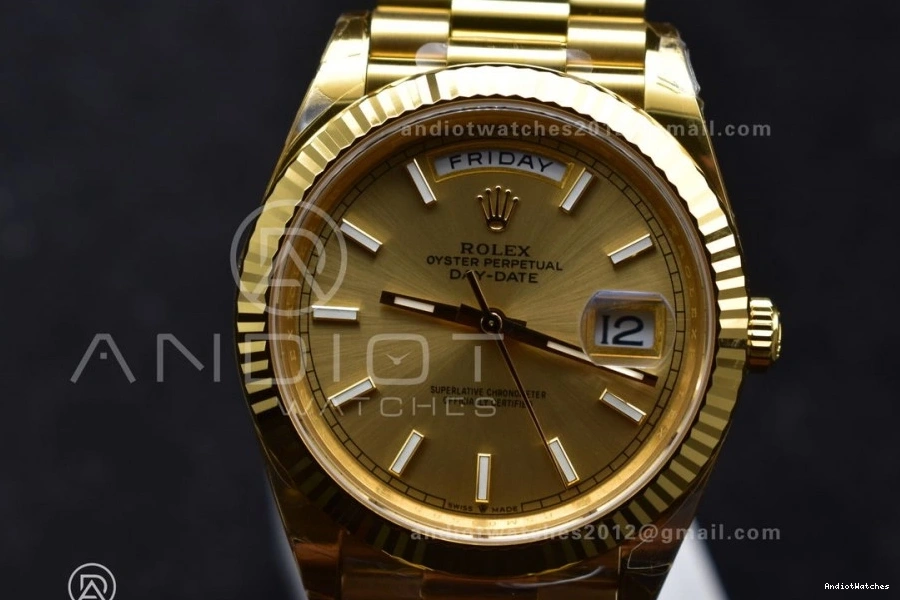 YG QuickDry on Weight) 661 1:1 Day VR3255 Edition 228238 President Gold (Gain Dial Bracelet Date Best THBF 40 0421
